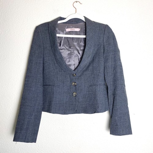 Blazer Valentino Miscela Lana Blazer Petto Singolo Colletto Grigio 40 Small