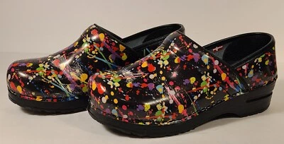 SANITA PROFESSIONAL Clogs  Splatter Paint Design Size Euro 37 - Image 1 of 4