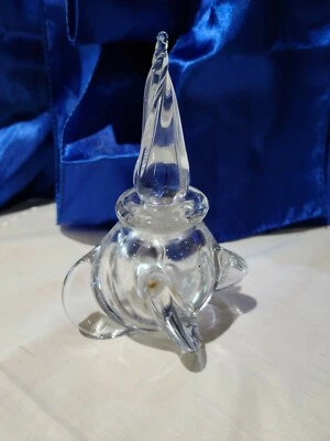 ANTIQUE VICTORIAN GUNDERSEN PAIRPOINT 6"  TALL PERFUME BOTTLE CLEAR GLASS - Image 1 of 4