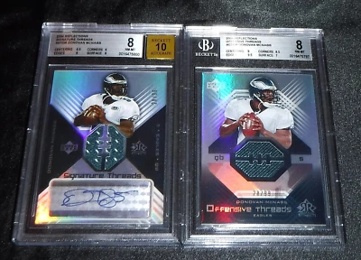 2004 Reflections Signature & Offensive Threads  Jersey Donovan McNabb Auto BGS 8 - Image 1 of 4