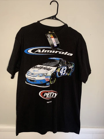 Nascar Aric Almirola Graphic T-Shirt NWT  Richard Petty Racing Black Size Large Cover