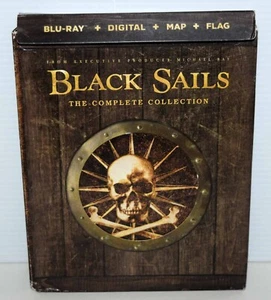 Black Sails: The Complete Collection (Blu-Ray, 2018) W/map & Flag LN FREE SHIP - Picture 1 of 8