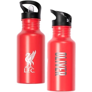 Liverpool FC Personalised Metal Water Bottle 500ml Football Gift for Boys - Picture 1 of 7