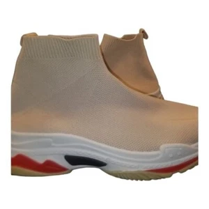 Pazzle Sock Sneaker Shoes Tan Beige Size 8.5 - Picture 1 of 7