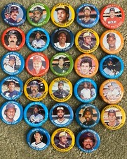 28 1984 MLB Fun Foods 1" Metal Pins Joe Morgan Tony Gwynn Gary Carter Ron Guidry