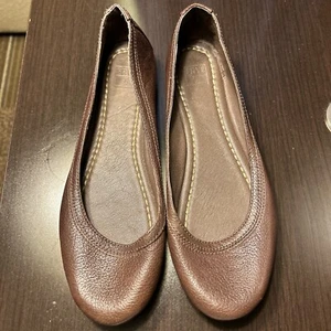 Frye Carson Ballet Flats Rounded Toe Brown Slip On Shoes Size 7.5 - Picture 1 of 8