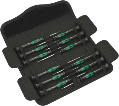 Wera 073675 Kraftform 12 Piece Micro Precision Screwdriver Set SL/PH/TX/HEX