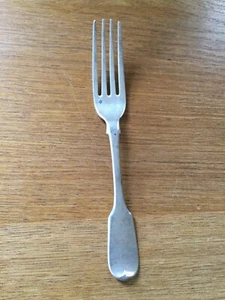 ANTIQUE SOLID SILVER FIDDLE PATTERN DESSERT FORK LONDON 1836 - Picture 1 of 4