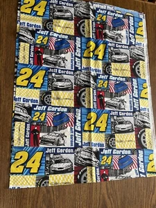 Jeff Gordon 100% Cotton Fabric NASCAR #24 Multicolor 1.5 yards New - Picture 1 of 1