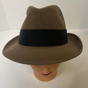 Vintage Dobbs New York Fedora Hat size 7 1/8 Made in the USA - Picture 1 of 12
