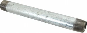 1/2" GALVANIZED STEEL 6"  LONG  NIPPLE fitting pipe npt 1/2 x 6 malleable iron - Picture 1 of 1