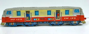 TIN TOY MECHANISM INTERNAL COMBUSTION TRAIN MF 129, 10 6/9" Made in China 1970s - Picture 1 of 10