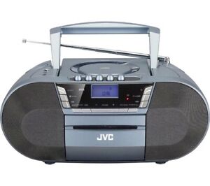 JVC RC-D327B Wireless Bluetooth DAB/FM Boombox Grey CD Cassette Player USB Aux