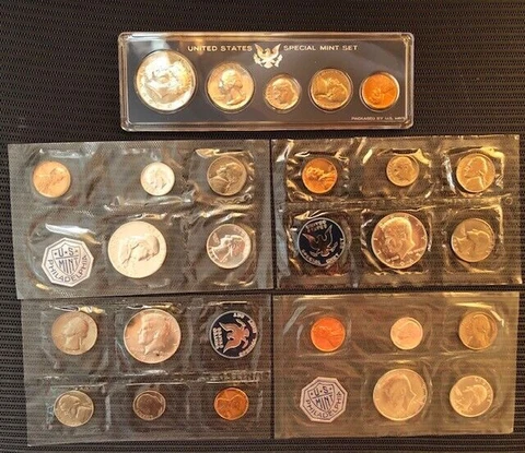1960 P PROOF SET COINS LOT OF 5 Different years Cover