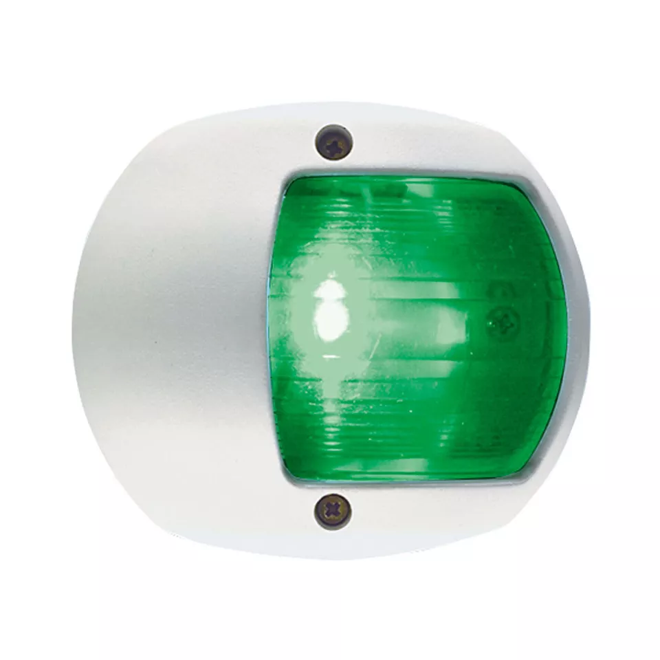 Perko LED Side Light - Green - 12v - White Plastic Housing model 0170WSDDP3 - Image 1 of 1