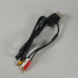Microsoft Xbox 360 Slim AV Cable RCA Composite TV LEAD OFFICIAL GENUINE - Picture 1 of 4