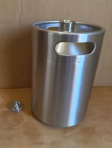 Bierfass Edelstahl ohne Logo Mini KEG incl. Deckel mit Sicherheitsventil - Bild 1 von 6