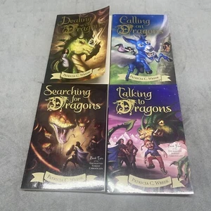THE ENCHANTED FOREST CHRONICLES 4 Dragons Complete Book Set Lot 2015 Versions - Picture 1 of 20
