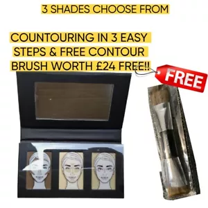 Younique sculpting trio pallet medium, dark FREE CONTOUR BRUSH BNIB - Picture 1 of 1