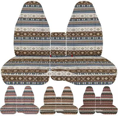 Fits 1991-2012 Ford Ranger 60/40 highback with Console Aztec Boho seat covers - Image 1 of 4