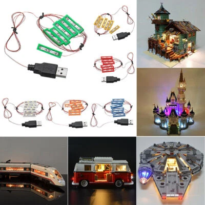 Kit Luci LED Universali per Lego MOC Giocattolo Porta USB Lighting Fai da Te