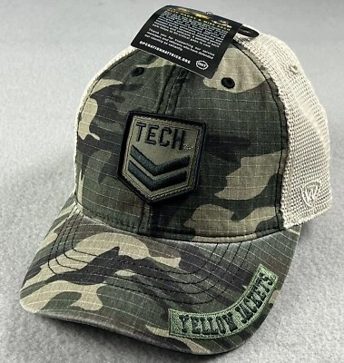 OHT Operation Hat Trick Georgia Tech Yellow Jackets Camo Trucker Hat NWT - Image 1 of 4
