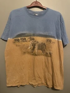 Men's Vintage Louisville Zoo All Over Print Elephant Shirt XL Animal Print (E57) - Picture 1 of 9