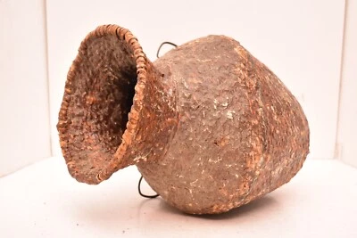 ATQ Apache Tuss Water basket - Tus Pitch covered 12” x 8” Native American Indian - Image 1 of 4