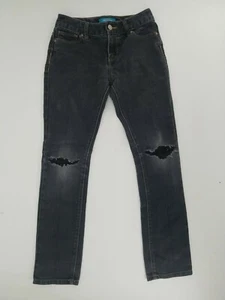 Girls Old Navy Distressed Boot Cut Gray Jeans Size 12 Slim - Picture 1 of 8