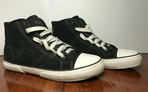 Ralph Lauren Sneakers January II High Top Flannel Gray Women's Size 8B - Picture 1 of 6