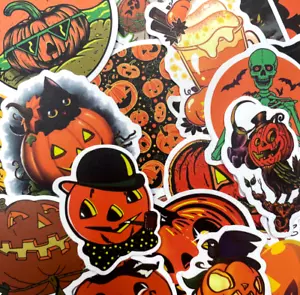 50pc Random Halloween Pumpkin Patch Sticker Pack - Picture 1 of 6