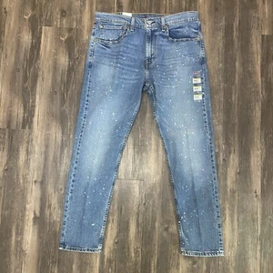 Levi's 512 Slim Taper Jeans Men's 34x30 Paint Splatter Wash Flex Eco Stretch Fit - Picture 1 of 11