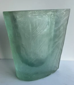 Terry Balle Acryl Skulptur Vase signiert schwer post modern Plexiglas massiv - Bild 1 von 12