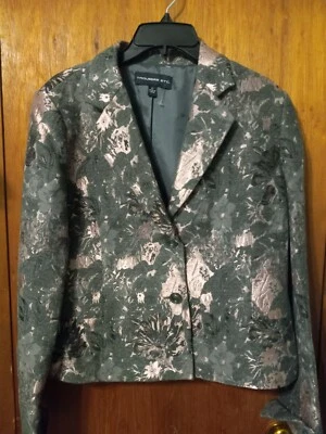 Pantalón Etc Mujer Talla 12 Blazer Lana Acetato Acrílico Mezcla Forrado 2 Botones Foto 1 de 4