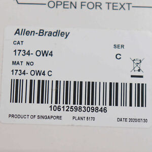 NEW Allen Bradley 1734-OW4 Ser C POINT I/O 4 Point Digital Output Module 1734OW4