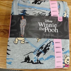 Pigiama Disney Winnie The Pooh & Piglet set 2 pezzi grigio donna taglia small 4/6.   - Foto 1 di 5