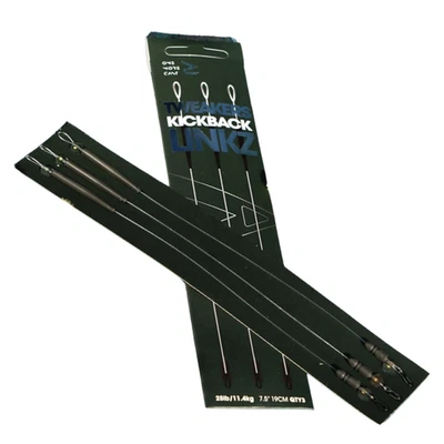 OMC Kickback Linkz x3 – 25lb Fluoro Rigs, Dog Bone Clips, Anti Tangle Sleeve - Image 1 of 2