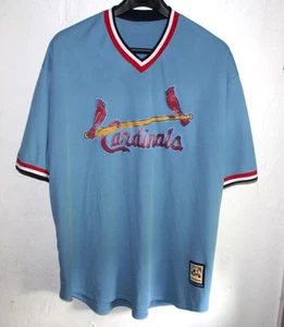 Camiseta deportiva de béisbol St Louis MO Cardinals Majestic Cooperstown vintage para hombre 3XL azul - Imagen 1 de 6