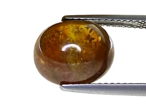 7,02ct brauner natürlicher Granat Sphalerit oval Cabochon lose Edelsteine - Bild 1 von 3