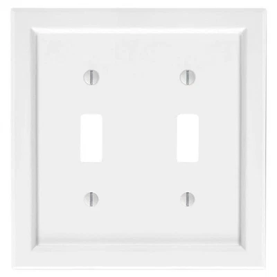 Placa de pared blanca con palanca de dos cuadrillas con tornillos **ENVÍO GRATUITO** Foto 1 de 2