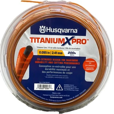 Husqvarna Titanium Pro 0.095 Razor Core línea de recortadora comercial 200’ pies {17} Foto 1 de 4