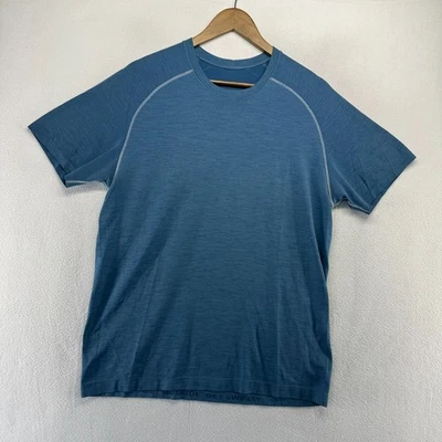 Camisa Lululemon Para Hombre Grande Azul Metal Tech Ventilación Ligera Correr Entrenamiento Gimnasio Foto 1 de 4
