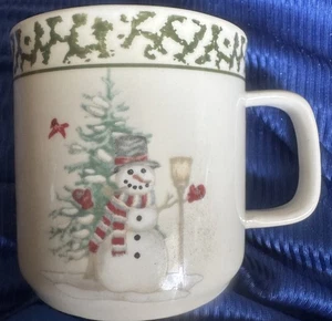Stoneware Snowman Coffee Cup - Picture 1 of 1