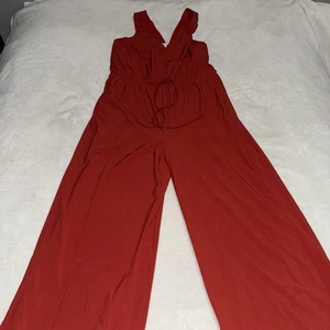 Women’s ATHLETA Savannah Jumpsuit Sleeveless Reddish Orange Size 8 - Picture 1 of 10