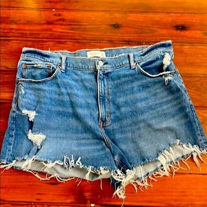 Abercrombie & Fitch 4” Mom Hi Rise Denim Vaqueros Corte Pantalones Cortos Talla 34 - Imagen 1 de 6