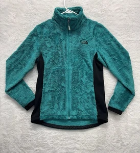The North Face Osito Fleece Sherpa Jacket Women’s M Teal Blue/blk Zip Fuzzy - Picture 1 of 7
