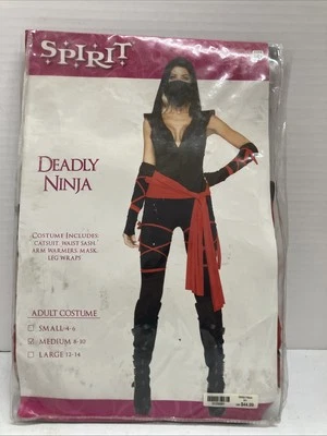 Sexy Disfraz de Ninja Mortal para Mujer TALLA Mediana (8-10) Foto 1 de 2
