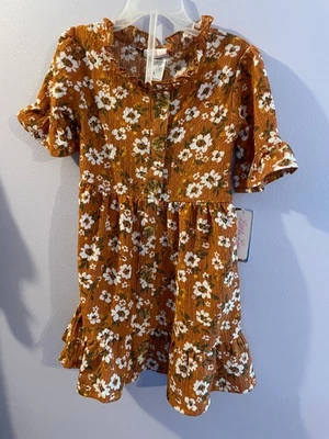 Vestido Little Lass Talla 5 Marrón Con Estampado Floral, Vestido Niñas, Talla 5, Vestido, Foto 1 de 3