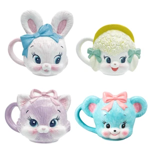 Swimmer 3D Face Mug 4 sets Kawaii Liverny Fluffy Cammy Hugly New free shipping - Picture 1 of 24