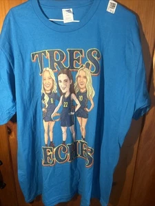 Tres Leches Indiana Fever Blue Tee Caitlin Clark Lexi Hull Sophie Cunningham 2XL - Picture 1 of 7